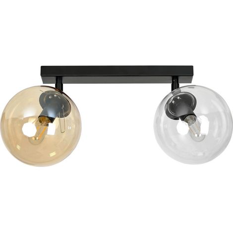 Plafonnier Emibig TOFI 2xE14 verre noir multicolore (1/5)