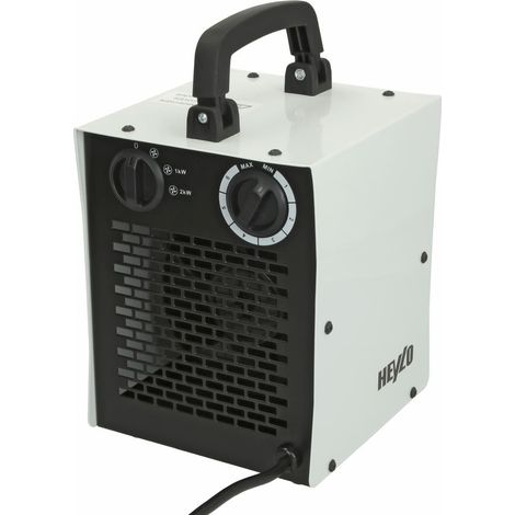 Radiateur soufflant électrique avec 1 ou 2 kW volume 90m³/h