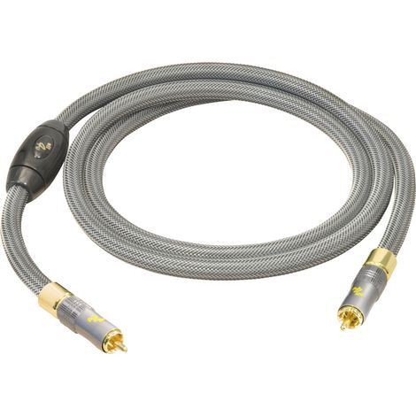 All4u BIGV - Video cavo (connettore RCA maschio a connettore RCA maschio, cromato, 0,75 m), colore grigio (1/3)
