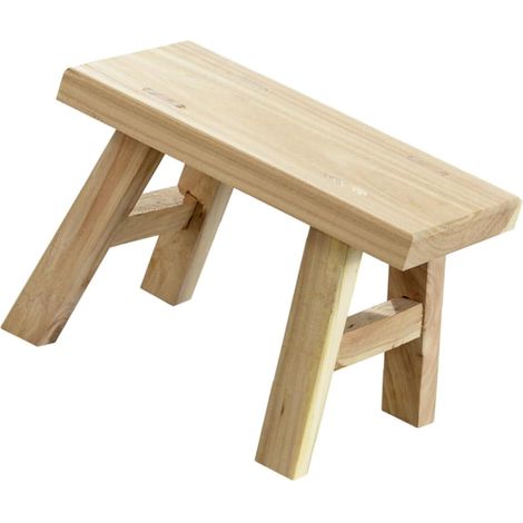 Tabouret Bois Long pour Garçon Fille Petit Siège Portable Antidérapant Marchepied Pratique pour Salle de Bain et Toilettes Aide à Autonomie des Tout-Petits (1/5)
