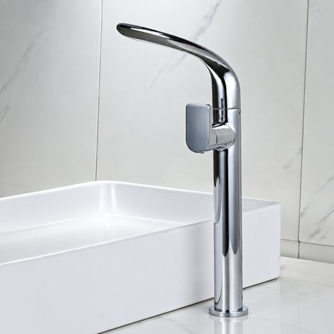 Mitigeur de lavabo haut laiton chromé pivotant modèle haut feuille robinet vasque 41 × 26,4 × 7 cm 1,87 kg – Livraison gratuite
