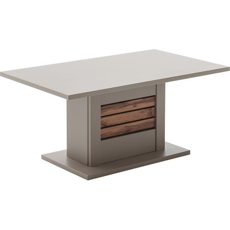 Couchtisch 100 cm breit in grau, Sockel mit Eiche LIEZEN-05 (1/5)
