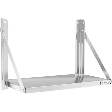 Étagère murale professionnel pliable acier inoxydable 60 x 30 cm 40 kg