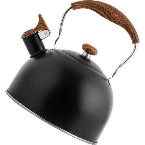 Bouilloire sifflante 2,5L - Acier inoxydable - Compatible induction et gaz - Poignée bakélite ergonomique (1/5)
