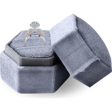 Boîte à Bagues en Velours pour Cadeau de Bijoux,Boîte à Bijoux (1/5)
