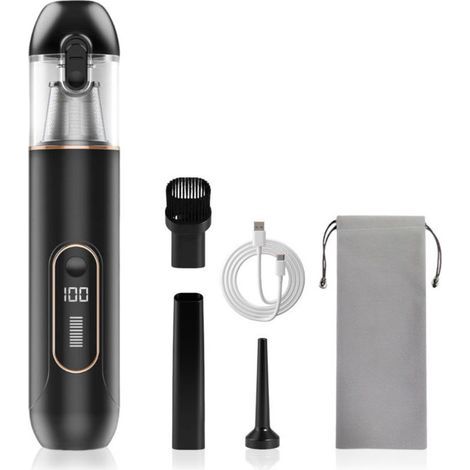 Akku-Handstaubsauger mit 13.000 Pa Saugleistung, Mini-Design für Auto, PC, Sofa und Zuhause. Ritztritzreinigung, Blasfunktion, 1800-mAh-Akku. (1/5)