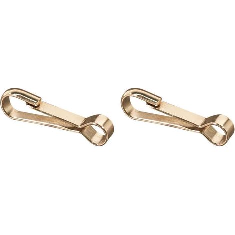 2x Crochet acier galvanisé Simplex avec œillet Attache rapide Clip Mousqueton Corde Câble Suspendre Porte clés, Ø14 x 100mm
