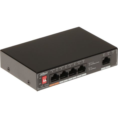 SF1005P Conmutador POE de 4 puertos, 4 PoE dahua (1/4)