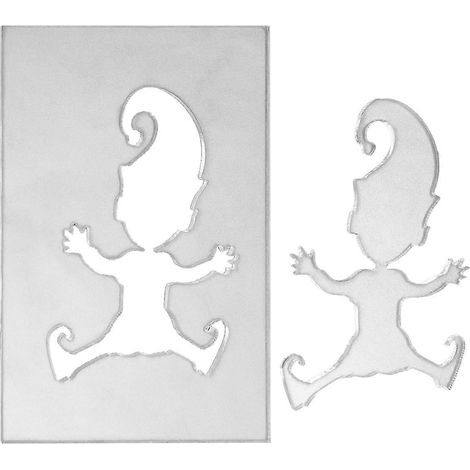 Pochoirs d'empreintes de gnomes, gabarits d'empreintes de pieds, décorations de fenêtre (1/5)