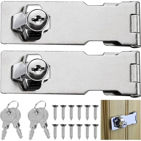 Stainless Steel Hasp Lock Hasp Lock Hardware Latch Buckle for Doors