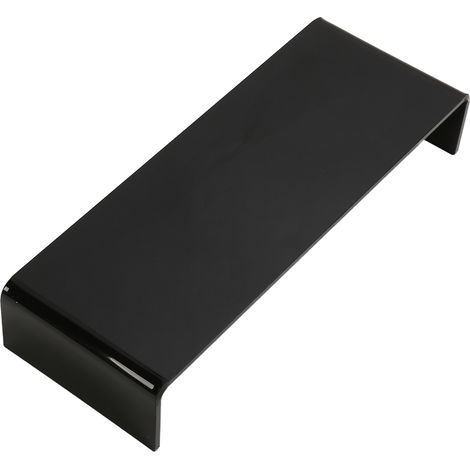 50-Pfund-Monitorständer (8,9 cm), höhenreduziert für eine ergonomische Sitzhaltung, weniger Nacken- und Augenbelastung, platzsparender Acryl-Computerständer für Schlafzimmer oder Arbeitszimmer, Schwar (1/5)