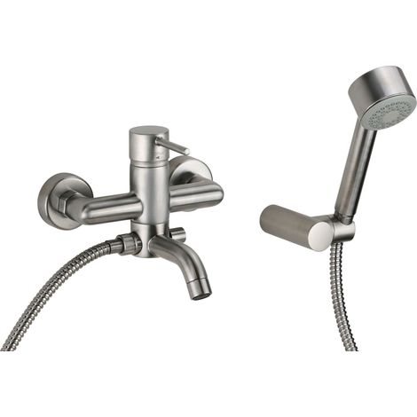 Miscelatore moncomando vasca esterno colore PVD Nichel Antico con doccetta Paini Cox 78PW105 PVD Nichel Antico