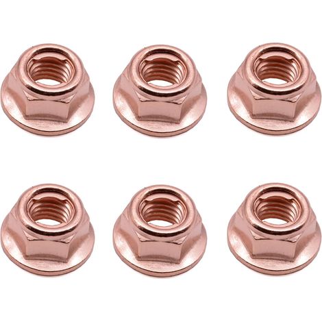 6X M8x1.25 Contre-écrou du collecteur d'échappement Pour Adam Ampera Antara Astra G J K Cascada Corsa D E Insignia A Meriva B Mokka/Mokka X Vectra B Zafira A Zafira Tourer C 11102751 (1/5)