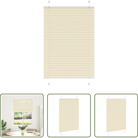 Sichtschutz -  Plissee Creme 95x100 cm Stoffbreite 94,4 cm Polyester (1/5)