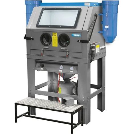 Sabbiatrice a pressione con 2x230 v aspiratori Fervi 0605 (1/5)