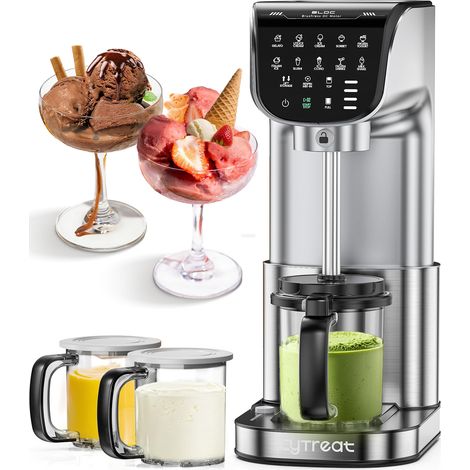Sorbetière Machine à Granité 12 en 1 - ICYTREAT - Capacité 1,6L - Machine à Glace - Affichage LED - 3 bols inclus
