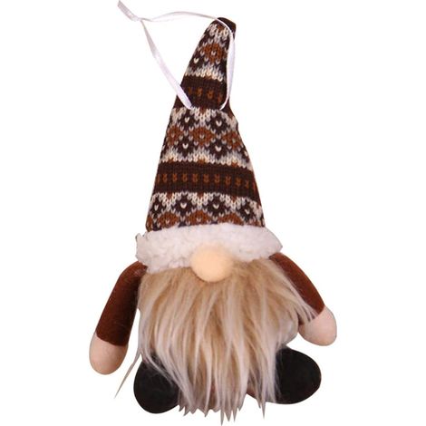 Poupée De Noël - Figurine Scandinave De Père Noël En Tissu Et Bois - Décoration Arbre De Noël Et Intérieur - Lot De 6 (1/5)