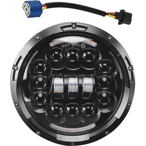 Phare LED rond de 7 pouces pour voiture avec 15 LED haute puissance, éclairage de travail pour camionnette (1/5)
