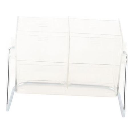Soporte de control remoto Jeffergarden, organizador de escritorio de plástico transparente, funda para teléfono móvil, caja de almacenamiento transparente para gafas y varios artículos (1/4)