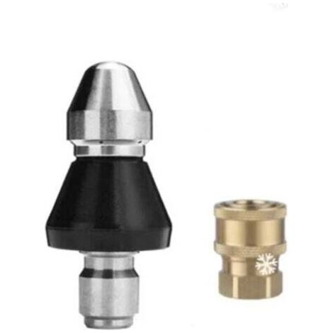 HOXILEELEO - Machine de nettoyage, buse d'égout, buse de 6,35 mm (1/4 pouce), tuyau d'arrosage, accessoires de nettoyage de drague (1/5)