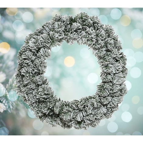 Snowy Imperial Christmas Wreath Large Festive Door Decoration - 50cm Diameter (1/3)