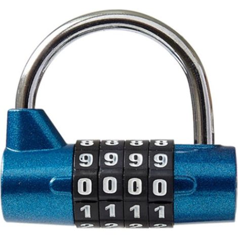 Lucchetto a combinazione a 5 cifre, lucchetto per palestre, lucchetto a combinazione intercambiabile, per armadietti scolastici, cassette degli attrezzi, recinzioni, blu (1 pezzo) (1/5)