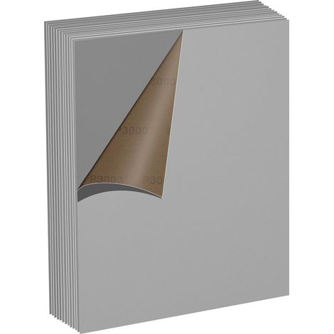 Set de Papier Abrasif 3000 Grains, 6 Pièces 23 x 28cm Papier Abrasif Résistant à l'Eau pour Voitures Métaux Murs Bois Meubles, Polissage Humide et Sec Papier de Verre (1/5)