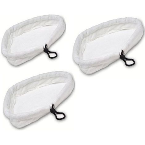 Lot de 3 Chiffons en Microfibre Pads de Nettoyage Universel Compatible avec d'autres Balais Vapeur Pièces de rechange de vadrouilles lavables pour aspirateur vadrouille à vapeur chaude
