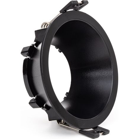 Collerette Downlight Conique Reflect pour Ampoule LED GU10 / GU5.3 Coupe Ø 75mm Noir (1/4)