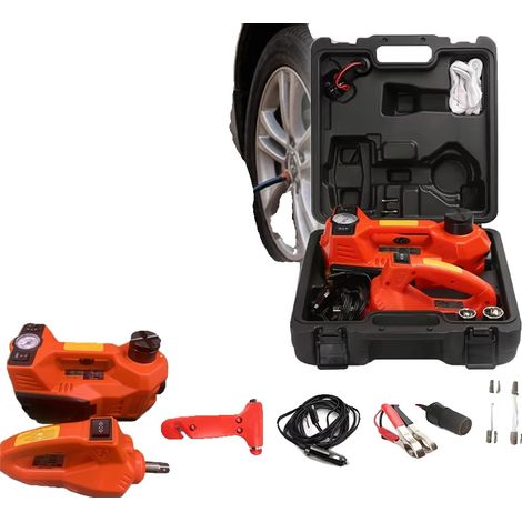Gato eléctrico, capacidad de elevación de 5 toneladas, llave de impacto integrada, rojo. (1/2)