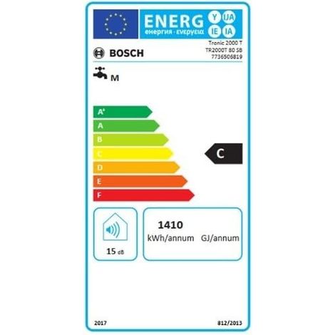 Termo eléctrico Tronic 2000 T Slim - BOSCH Capacidad: 80 L