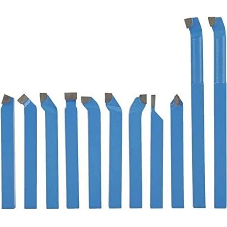 11Pcs Outils de tour Bits, Tour de coupe au carbure Ensemble d\'outils de tournage Ensemble de fraisage de soudage pour tour à métal (1/5)