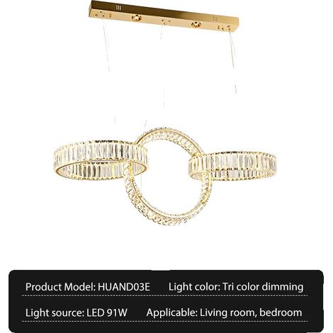 Suspension, Design en Cristal de Luxe, Fonction Dimmable, E (1/2)