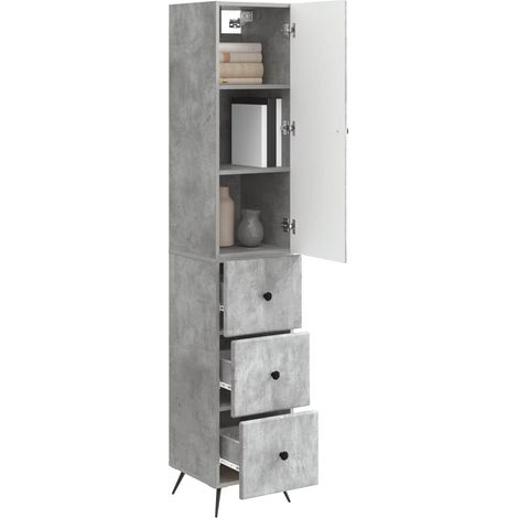 Set di armadi 2 pz Grigio Cemento 34,5 x 34,5 x 90 cm DAS648586 (1/5)