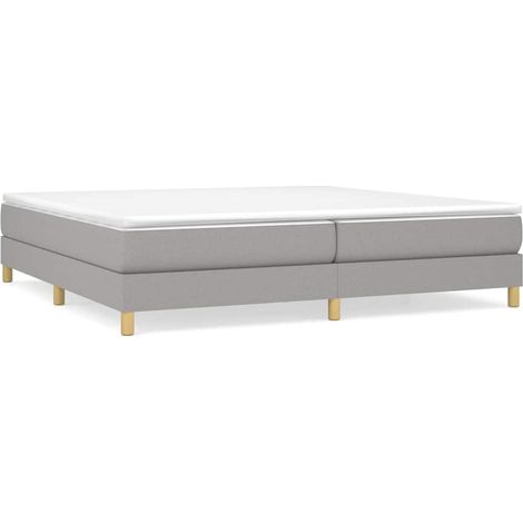 Maison Exclusive - Boxspringbettgestell Hellgrau 200x200 cm Stoff (1/5)