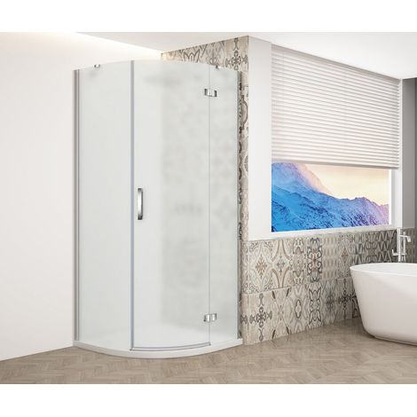 Paroi de douche quadrant TRINITY CHROME 900x900mm, verre mat, droite (1/4)