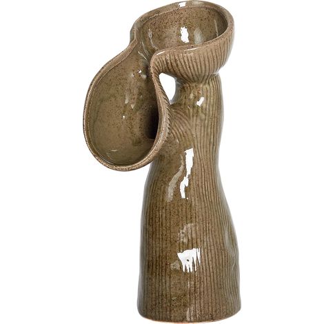 Blumenvase CALAMUS Steinzeug 28 cm Grün