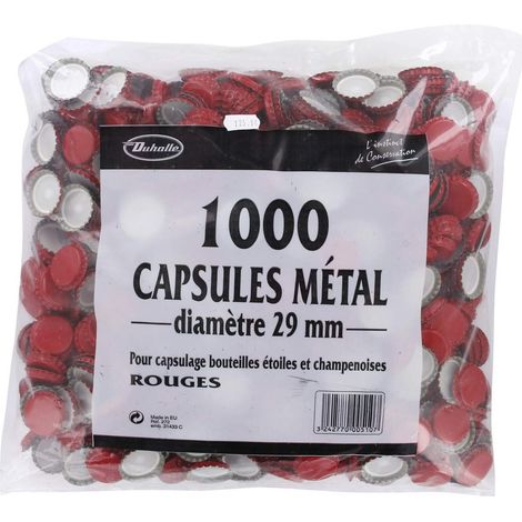 Capsules bouteilles champenoises or avec opercule – Lot de 150 pièces – Diamètre 29 mm – Protection optimale pour boissons effervescentes – Duhallé (1/4)