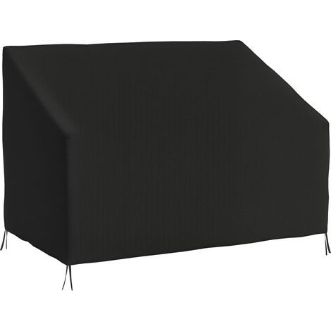 Housse de canapé exterieur étanche, housse de banc de jardin 600D tissu oxford, 140 x 84 x 56/94 cm, noir (1/5)