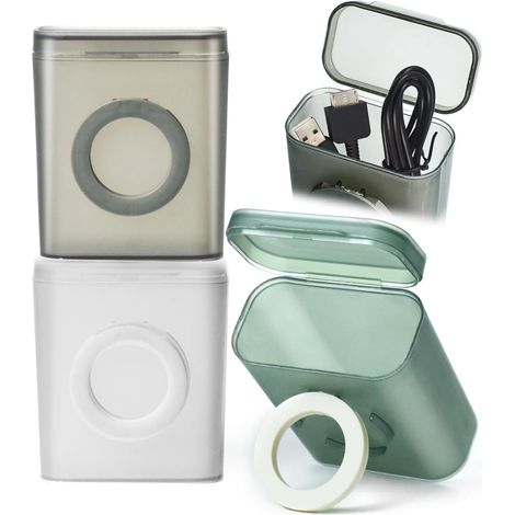 Boite Rangement Cable Transparent, Rangement Cable avec Support, Organisateur de Cable en Plastique, Boite A Cable pour Tête de Charge et Rangement (1/5)