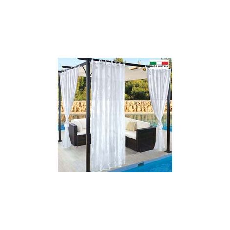 TENDA PER GAZEBO VELO CON FETTUCCIA E PASSANTI CM.150X280H. BIANCO  bianco