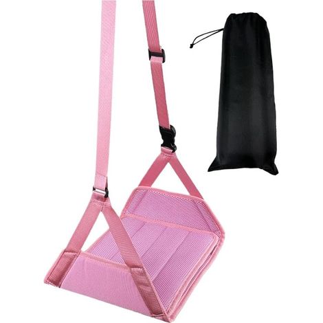 Hamaca pies avión, reposapiés escritorio grande ajustable, viaje cómodo 27,5 x 23 cm base extraíble (1 unidad), portátiles hombres mujeres (1/5)