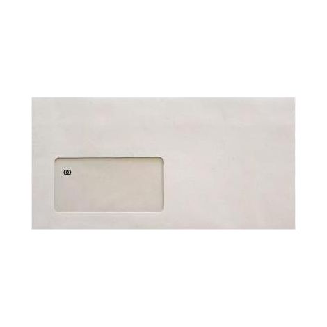 SOENNECKEN Briefumschlag Soennecken oeco DIN lang 220 x 110 mm (B x H) mit Fenster 75g/m² mitSelbstklebung Papier 100 % recycelt grau 1.000 St./Pack. (1/4)