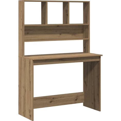 Desk with Shelves Artisan Oak 102x45x148 cm Engineered Wood vidaXL