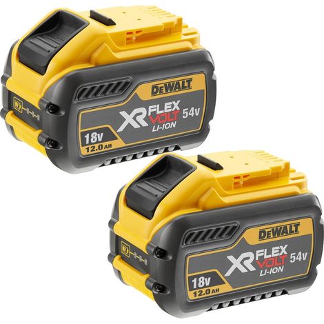 2 x Dewalt DCB548 18v / 54v XR Flexvolt 12.0ah Battery DCB548-XJ Flex Volt (1/2)