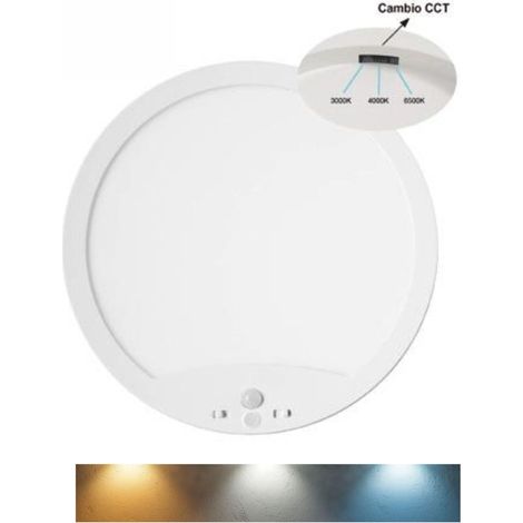 Plafón Led 18W con Cambio de Tono y con Sensor de Presencia y Crepuscular