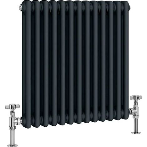 Traditional Anthracite 2 Column Radiators 600mm high 425 mm wide
