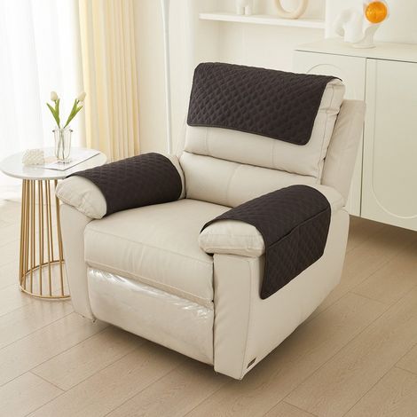 Housse d'accoudoir, appui-tête de fauteuil, housse imperméable avec poche latérale, antidérapante, lavable et résistante à l'usure, protection de meubles pour chats, chiens et autres animaux de compag (1/5)