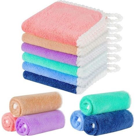 Towels of Face Bebe, 6 Of Gloves of Toilet , Small Mini Lingettes in Cotton Washable Reusable