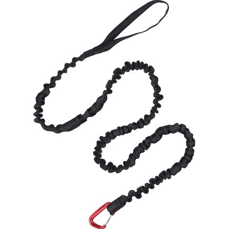 Barre de remorquage pour vélo, simple, légère, élastique et flexible, conception pratique et facile à utiliser, corde de traction pour vélo d'enfant, noir (1/5)